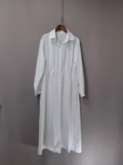 白 ロング シャツ ワンピース