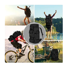 [SOHAPI] アウトドアバッグ リュック 登山用 リュックサック レディース メンズ 大容量 防災 防水 バックパックキャンプ 多機能 70-85L 雨対策 耐久性優れ スポーツ 旅行(ブラック) 1