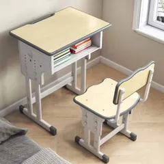 学習デスク 高さ調節 4段階 キッズデスクセット 文房具収納 デスク・椅子セット 大容量トレー付き 子供用 安心安全設計 子供部屋 多機能 安心安全設計 学習机セット 学校用 勉強机 2点セット