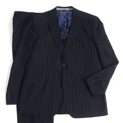 未使用品□ETRO/エトロ ストライプ ペイズリー柄 裏地シルク100％ シングルスーツ 上下セットアップ 紺 54/希少サイズ イタリア製 正規品 t06-st30223-473のサムネイル