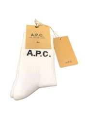 A.P.C. (アーペーセー) 靴下 ソックス Lady's Sky F Socks COFCG クルーソックス F21039 AAB 22.5～24.5cm 白 ホワイト(TN) レディース/025