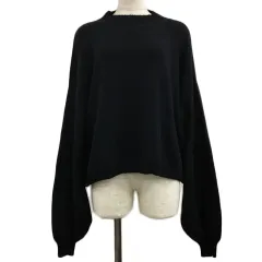 アプレジュールミニョン apres jour mignon セーター ニット プルオーバー ハイネック 無地 長袖 F 黒 ブラック