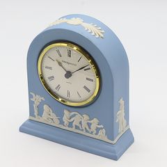 043）稼働品ウェッジウッドジャスパー 陶器 ライトブルー系 ホワイト