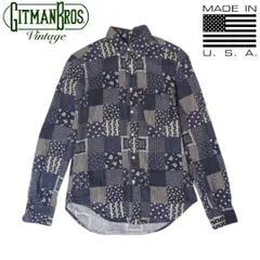 GITMAN BROS Vintage ネイビー USA製バンダナ BDシャツ