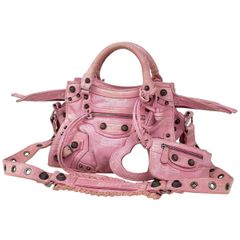 バレンシアガ BALENCIAGA ネオ カゴール XS 2WAY ショルダーバッグ ハンドバッグ デニム ピンク 700940 レディース 【中古】