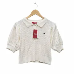 未使用品 POLO BCS dazzlin ダズリン コラボ ケーブルポロニットトップス 022442690101 ホワイト サイズ FREE