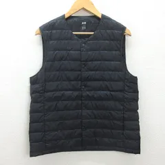 D■ユニクロ/UNIQLO ウルトラライトダウンベスト/インナーダウン【L】黒/MENS/23B【中古】