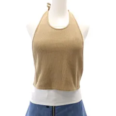 未使用 エミヨガ 日本製 ホルターネック タンクトップ カップインキャミソール 1 ベージュ系 emmi yoga ヨガウェア レディース 【中古】  【230623】