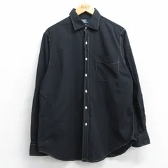 XL/古着 ラルフローレン 長袖 ブランド シャツ メンズ 90s PHILIP コットン 黒 ブラック 25jun19 中古 トップス