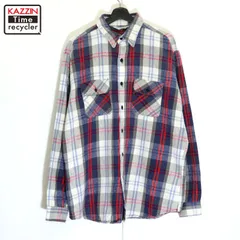 80s USA製 vintage FIVE BROTHER チェック柄 ネル 長袖シャツ メンズ 表記XLサイズ