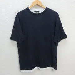 s■ビームス/BEAMS HEART レイヤード 半袖Tシャツ【M】紺/MENS/71【中古】