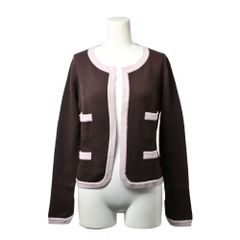 美品 CELINE フィービー期 パイピング カシミヤ ニットカーディガン ポケットロゴ入り S キャメル セリーヌ KL4BSPSA79 CELINE フィービー期 パイピング カシミヤ ニットカーディガン