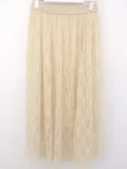 ◇ w closet ダブルクローゼット ウエストゴム 総レース ロング ギャザー スカート サイズF ベージュ レディース P  【中古】 【1210110000640】のサムネイル