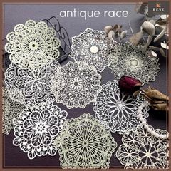 レースペーパー コラージュ素材 おすそ分け アンティーク ドイリー ラッピング レトロ 詰め合わせ 紙もの 大容量 寄せ書き スクラップブッキング ジャンクジャーナル デザインペーパー アルバム 手帳 日記 海外 インポート 素敵便 パレット 619C1