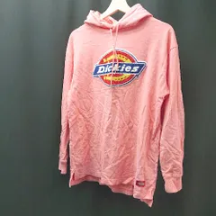 ◇ Dickies ディッキーズ ボアロゴ刺繍 フーディー サイドスリット カジュアル 長袖 パーカー サイズM ピンク レディース E  【1309040062627】