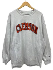 Champion (チャンピオン) 古着 00s CLEMSON クレムソン大学 カレッジ リバースウィーブ スエット トレーナー XL アッシュグレー メンズ/045
