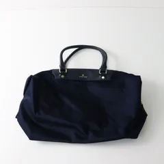 美品 トレジャー トプカピ TREASURE TOPKAPI ナイロン レザー ボストンバッグ /ネイビー ハンドバッグ 【2400014529333】