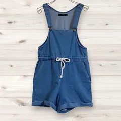 C1362 ハドソンハニー Hadson Honey サロペット (M) 青 綿/コットン