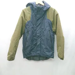 ◇ ⊇ FieldCore バイカラー　ブランドロゴプリント 長袖 ブルゾン サイズL ネイビー カーキ系 メンズ レディース E  【1501230031974】