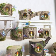 苔の森からの贈り物　切り株とローソク　そして蝶　①〜⑩　　ミニチュア　シルバニア　にも