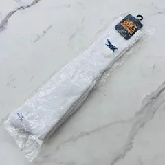 asics アシックス スポーティング ハイソックス TZ401F 24-26cm ホワイト×ネイビーブルー ヴィンテージ ※シミあり