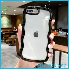 【新着商品】UEEBAI iPhone 7 Plus/iPhone 8 Plus 用 ケース 可愛い おしゃれケース アイフォンケース ウェーブ デザイン ケース カラフルケース クリア TPUカバー 波状エッジ ソフトシェル ケース ワイヤレス充電対応 軽量