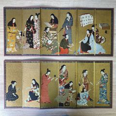 国宝　松浦屏風　婦女遊楽図屏風　大和文華館