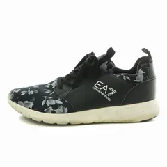 エンポリオアルマーニ EMPORIO ARMANI EA7 ニューレーサー New Racer スニーカー ローカット 総柄 ロゴ 紺 ネイビー /XZ ■GY01のサムネイル