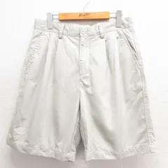 W30/古着 ギャップ GAP ショート チノ パンツ チノパン ショーツ メンズ コットン 薄ベージュ カーキ 25jun17 中古 ボトムス 短パン ショー