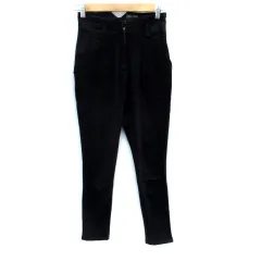 マウジー MOUSSY デニムパンツ ジーンズ スキニー ロング丈 ハイウエスト 24インチ 黒 ブラック /SM31