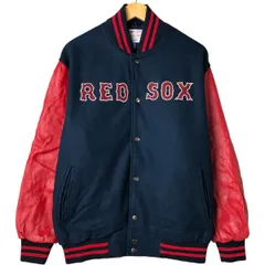 ボストン・レッドソックス　スタジャン MLB】【ボストン・レッドソックス】【紺×赤×白】【スウェット