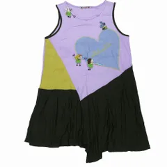 アルベロベロ ALBEROBELLO オレボレブラ ワンピース ノースリーブ カットソー ブタさん装飾 ハート刺繍 ピンク レディース 【中古】