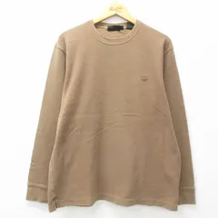 XL/古着 ティンバーランド 長袖 ビンテージ Tシャツ メンズ 00s ワンポイントロゴ 大きいサイズ コットン クルーネック 濃茶系 ブラウン 25のサムネイル