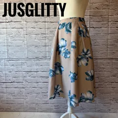 【JUSGLITTY】ジャスグリッティー リアルフラワー 花柄 フレアスカート サイズ2 G-14