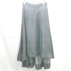 ◇ &. NOSTALGIA 綺麗め ハイウエスト ロング丈 フレア スカート サイズM チャコール レディース E  【1303290027153】