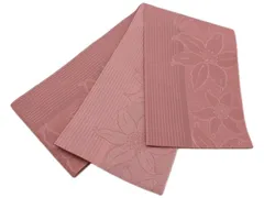 着物美人 送料込み 浴衣帯 長尺 日本製 半幅帯 四寸帯 細帯 夏帯 帯 浴衣帯ピンク 半幅帯ピンク 浴衣帯桃 半幅帯桃 浴衣帯百合 半幅帯百合 浴衣帯くすみ 半幅帯くすみ 浴衣半幅帯 浴衣帯女性 半幅帯女性 浴衣帯女の子【ピンク 百合】m461342-3k4