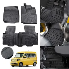 Cartist ホンダ N-VAN JJ1 JJ2型 3D フロアマット セカンドマット 立体カーマット エヌバン nvan JJ1/2型 2018年7月～ TPE素材 フロアマット 防水マット 滑り防止 耐汚れ カスタムパーツ 車種専用設計 取付簡単 ア 0