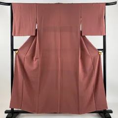 色無地 身丈157.5cm 裄丈64.5cm M 袷 ピンク 正絹 優品 【中古】