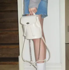 SOMEWHEREBUTTER Mini fle backpack クリームのサムネイル