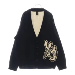 Y-3 (ワイスリー) LOGO KNIT LOOSE FIT CARDIGAN H44809 Vネック ロゴ ニットカーディガン ブラックのサムネイル