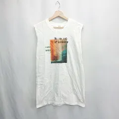 ◇ ⊂ Φ EVRIS エヴリス イラストプリント ノースリーブ サイズF ホワイト系 レディース E  【1503050028790】