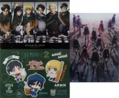 【中古】クリアファイル 調査兵団 A4クリアファイルセット(3枚組) 「劇場版 進撃の巨人 Season2 ～覚醒の咆哮～」 劇場グッズ