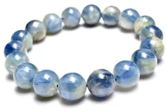 【１点物】レア共生◇天然色 カイヤナイトインフックサイト　11mm　ブレスレット パワーストーン 天然石 _MA4975