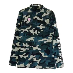 サイズ：0 PEARLY GATES パーリーゲイツ  ハイネック 長袖Tシャツ カモフラ柄 カーキ系 [240101231559]# ゴルフウェア レディース ストスト