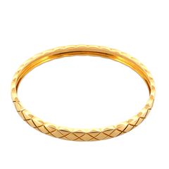 【鑑定済み】正規品 CHANEL シャネル バングル ココクラッシュ Au750 YG #L K18YG ブレスレット
