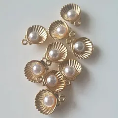 貝殻プラパール風チャーム１０個セット