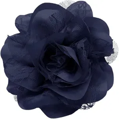 TIGLOSS ティグロス コサージュ 花 フラワー 飾り 大きめ ブローチ 卒業式 入学式 セレモニー フォーマル ジャケット スーツ ギフト 結婚式 お呼ばれ ドレス パーティー クリック ピン おしゃれ 10種 専用BOX付(ネイビー)