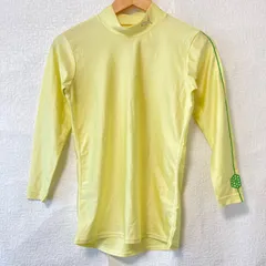 (^w^)b PUMA プーマ ハイネック インナーウェア 長袖 Tシャツ ロンＴ 薄手 トップス ゴルフ サッカー フットサル ソフトボール スポーツ 運動 トレーニング アンダーシャツ イエロー レディース 女性 サイズL