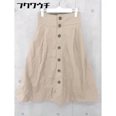 ◇ SENSE OF PLACE by URBAN RESEARCH ウエストゴム 膝下丈 フレア スカート サイズ36 ベージュ レディース 【中古】 【1104160000135】