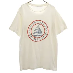 90s オールド サンフランシスコ ヨットクラブ 半袖 Tシャツ ホワイト シングルステッチ メンズ 古着
